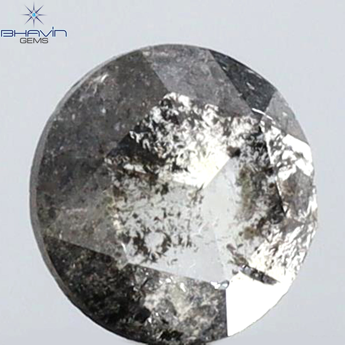 0.29 CT ラウンド ローズカット 天然ダイヤモンド ソルト＆ペーパーカラー I3 クラリティ (4.70 MM)