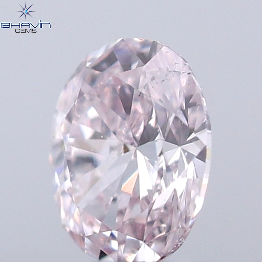 0.10 CT Oval Shape Natural Diamond Pink Color VS2 Clarity (3.45 MM)