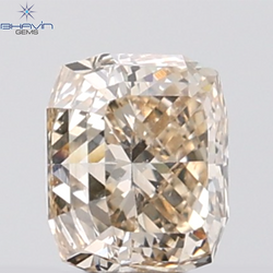 1.00 CT Cushion Diamond Natural Brown Color VVS1 Clarity (5.53 MM)