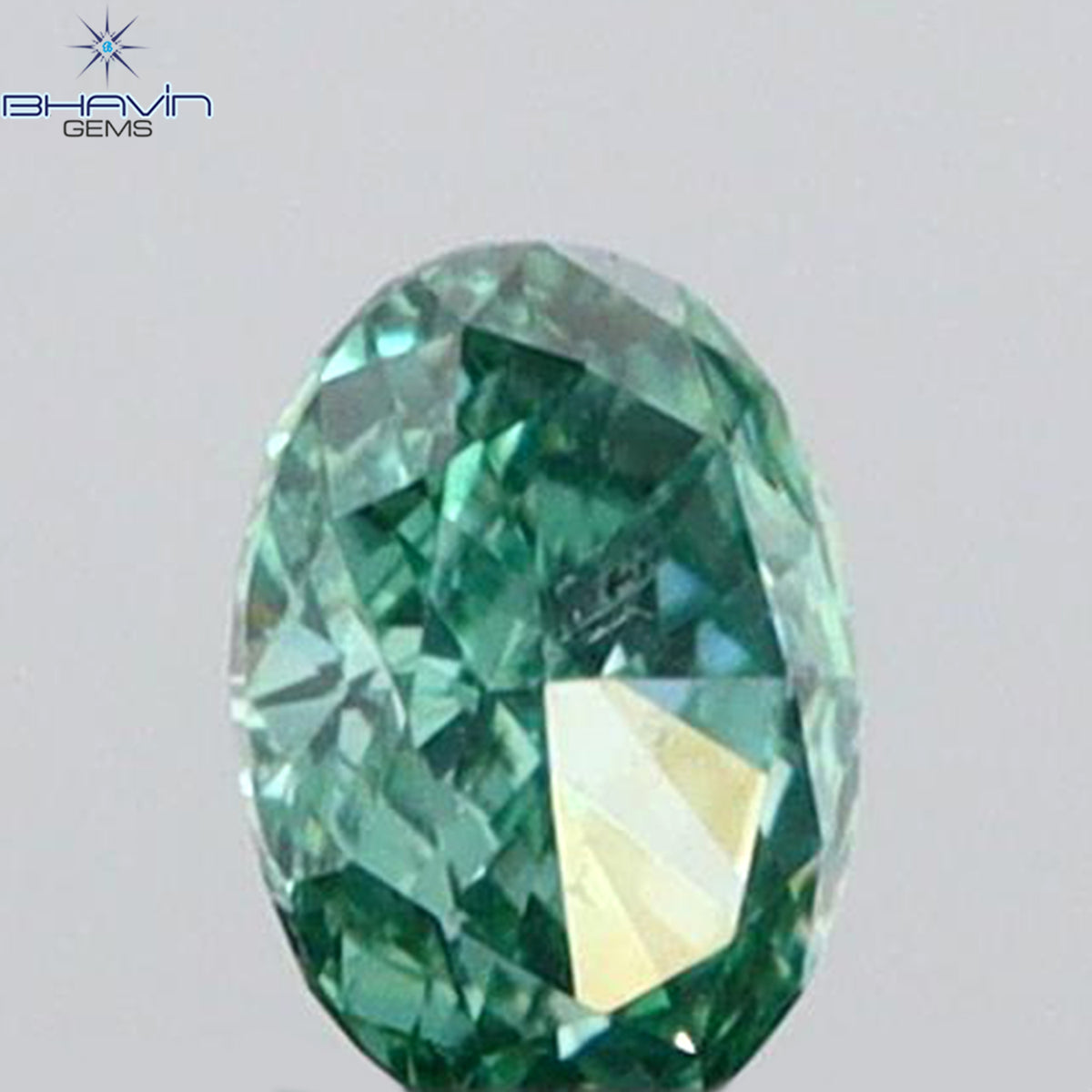 0.06 CT Natural Oval Diamond Enhanced Vivid Green Color Clarity VS1 (2.80 MM)