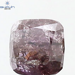0.53 CT Cushion Shape Natural Diamond Pink Color I3 Clarity (4.58 MM)