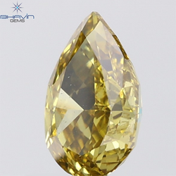 1.21 CT Pear Shape Green (Chameleons) Diamond VVS Clarity (8.81 MM)
