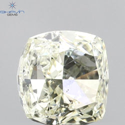 0.76 CT Cushion Shape Natural Diamond Yellow Color VVS1 Clarity (4.92 MM)