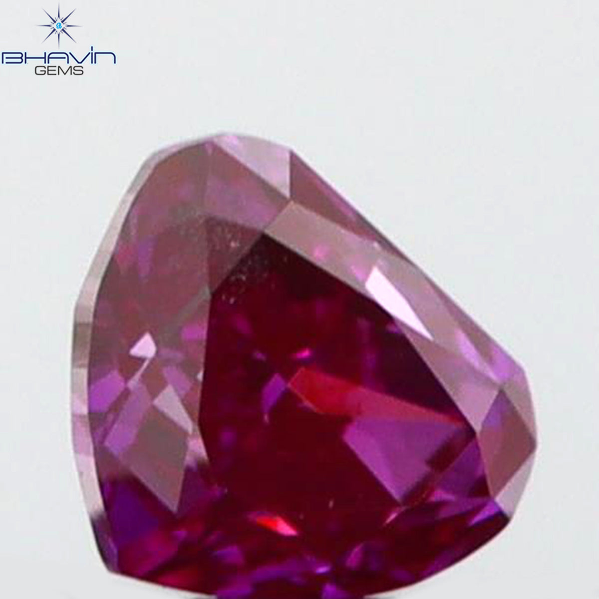 0.09 CT Natural Heart Diamond Enhanced Pink Color Clarity VS1 (2.49 MM)
