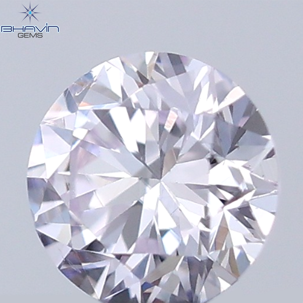 0.10 CT Round Cut Natural Diamond Pink Color VS1 Clarity