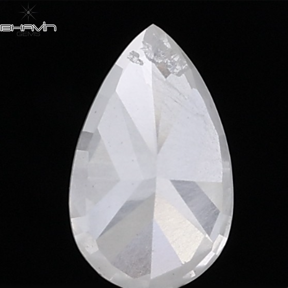 1.00 CT Natural Pear Diamond White Milky Color Clarity I3 (8.31 MM)