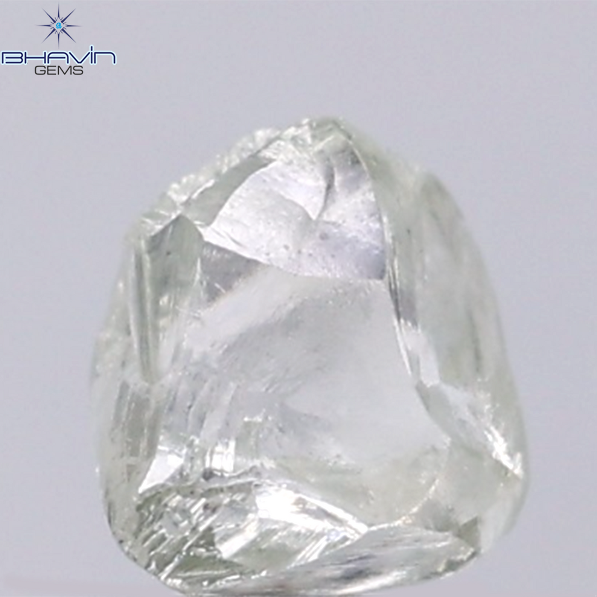 1.60 CT Natural Rough Diamond Green Color Clarity VS (6.45 MM)