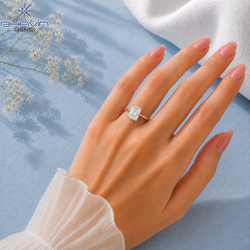 Radiant Cut Solitaire Engagement Ring with Tulip Petal Basket in Rose Gold
