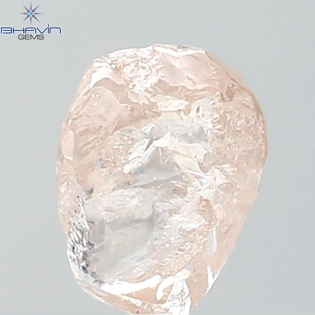 0.82 CT Natural Rough Diamond Pink Color Clarity VS (5.96 MM)