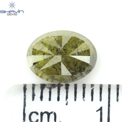 1.87 CT Oval Shape Natural Loose Diamond Green Color I3 Clarity (8.36 MM)
