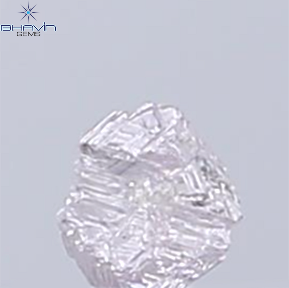 0.18 CT Natural Rough Diamond Pink Color Clarity SI (3.42 MM)