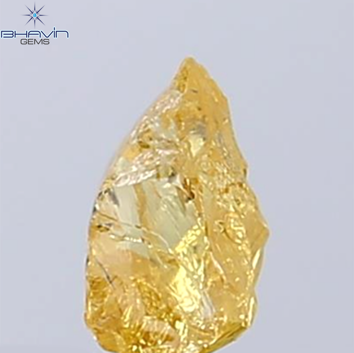 0.57 CT Natural Rough Diamond Orange Color Clarity VS (6.03 MM)