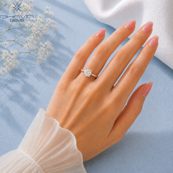 Cushion Cut Solitaire Engagement Ring with Tulip Petal Basket in Rose Gold