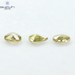 1.08 CT/3 Pcs Natural Mix Diamond Green-Yellow Color Clarity SI (5.78 MM)