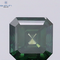 1.00 CT Natural Emerald Diamond Enhanced Bluish Green Color Clarity SI (5.34 MM)