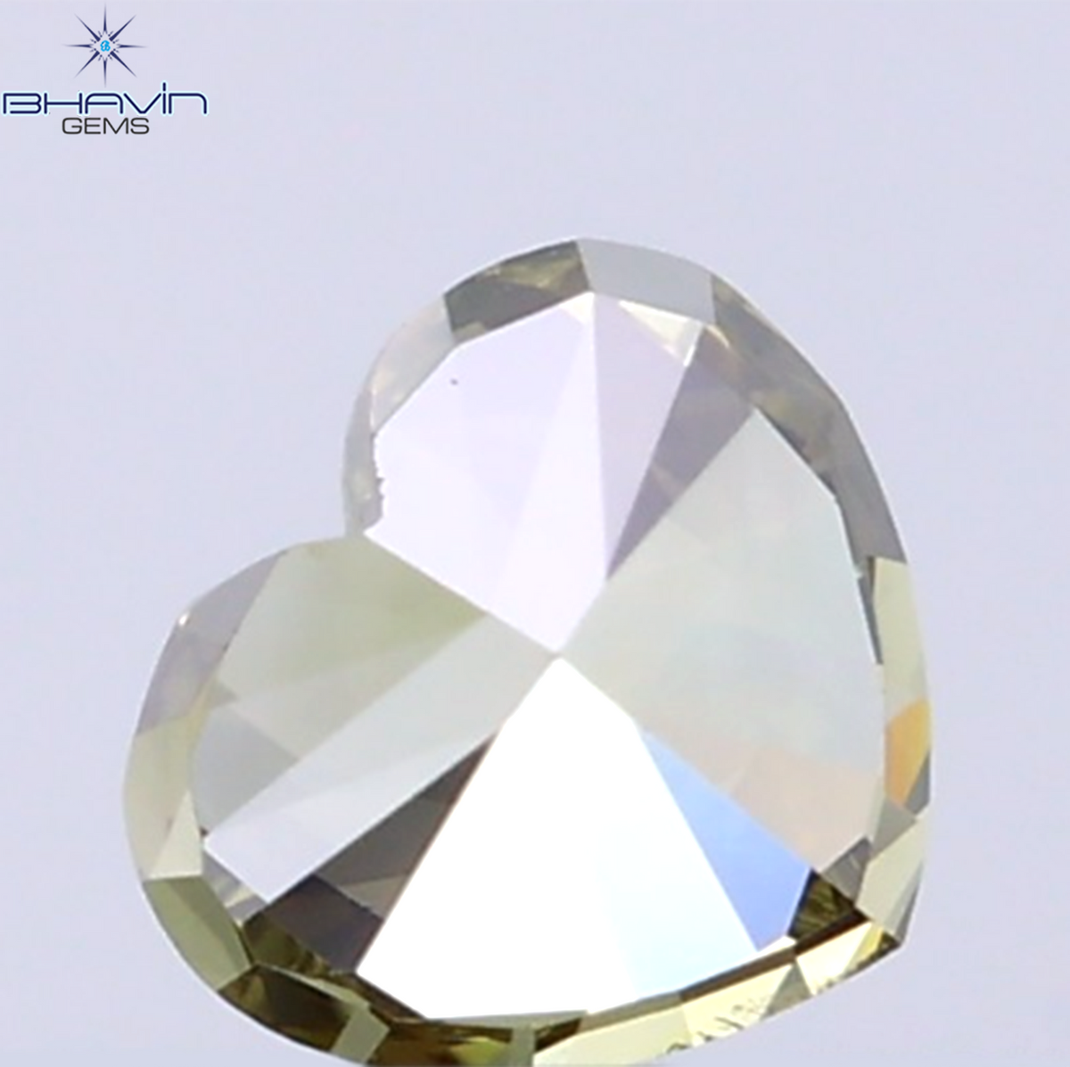 0.41 CT Natural Heart Diamond Green (Chameleon) Color Clarity VS2 (4.52 MM)