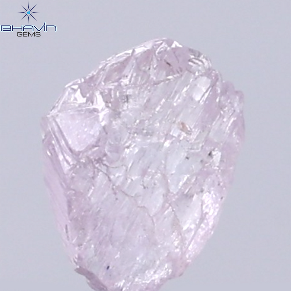 0.40 CT Natural Rough Diamond Pink Color Clarity SI (5.48 MM)