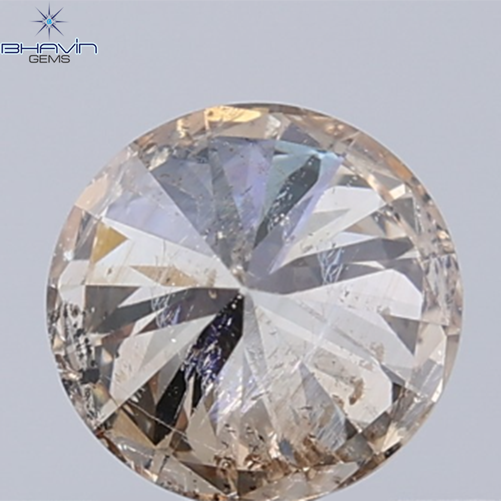 0.51 CT Natural Round Diamond Brown Color Clarity I1 (5.09 MM)