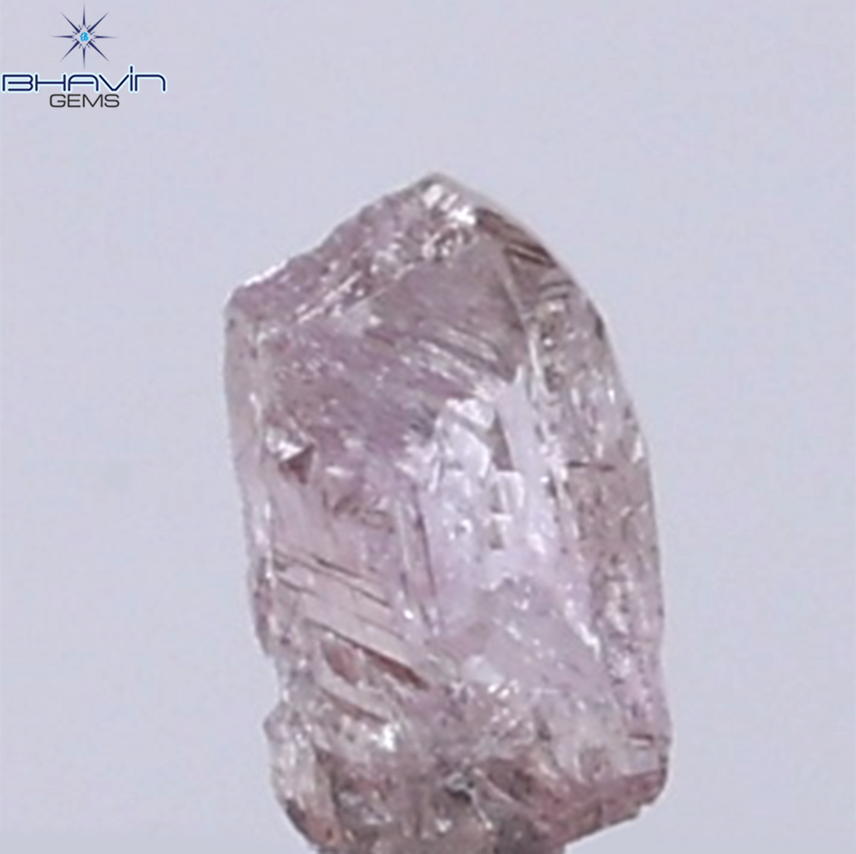 0.16 CT Natural Rough Diamond Pink Color Clarity SI (4.05 MM)