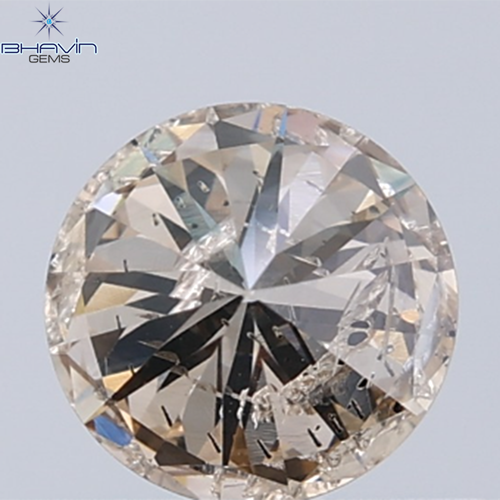 0.52 CT Natural Round Diamond Brown Color Clarity I1 (5.15 MM)
