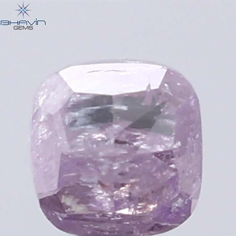 0.38 CT Cushion Diamond Natural Pink Color I3 Clarity (3.52 MM)