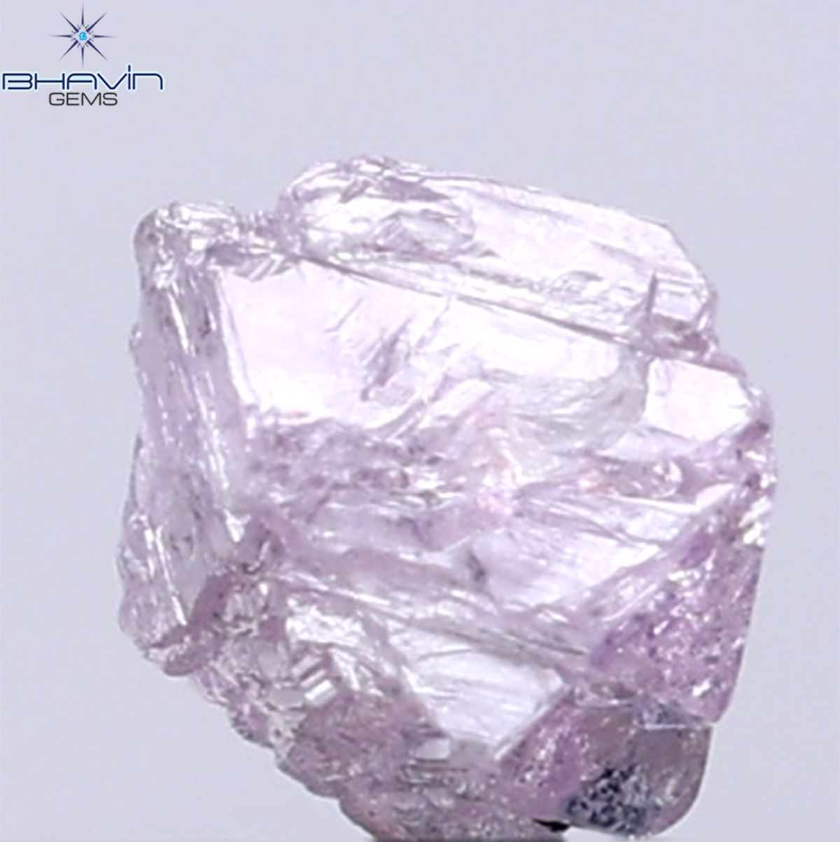 0.53 CT Natural Rough Diamond Pink Color Clarity I2 (5.51 MM)
