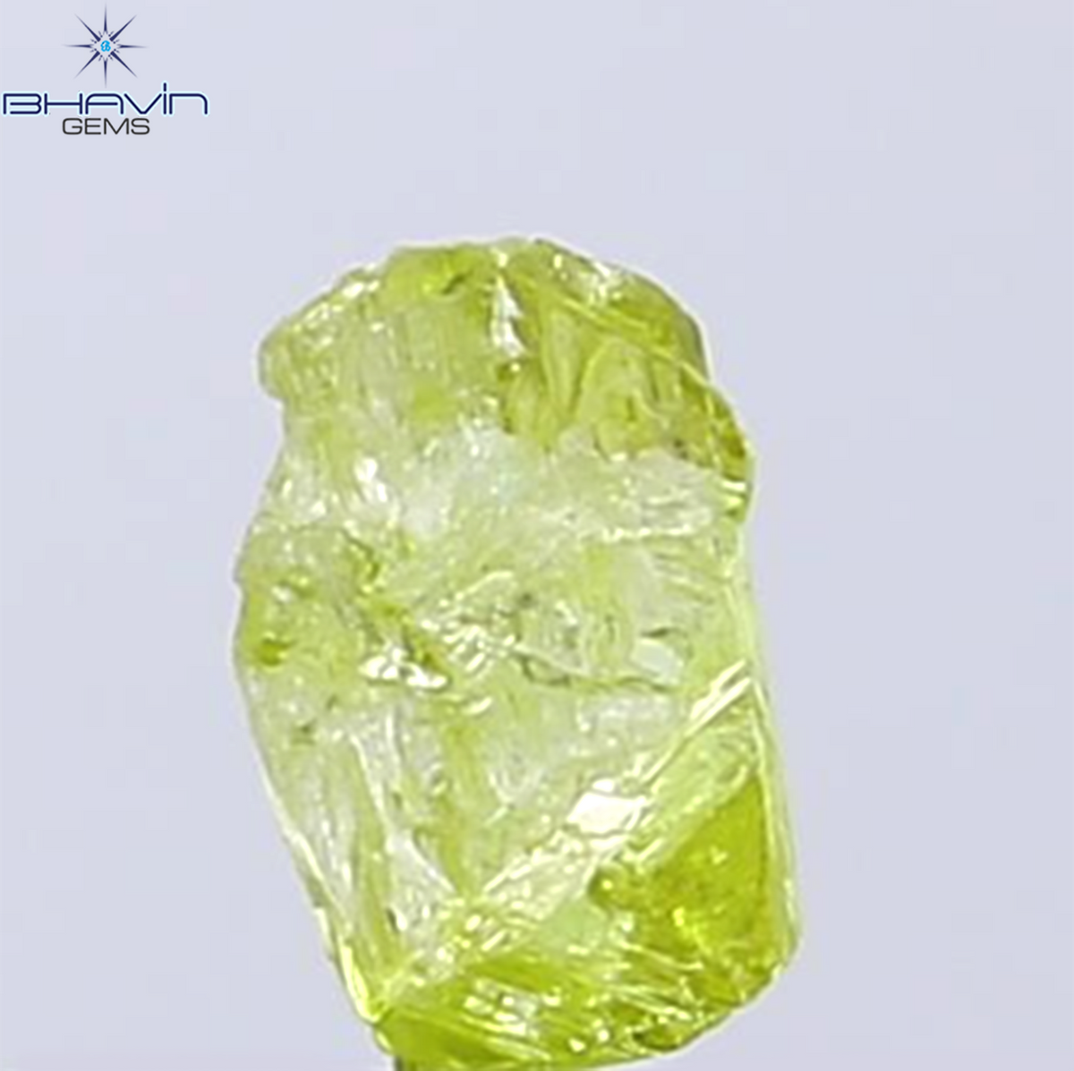 0.66 CT Natural Rough Diamond Yellow Color Clarity VS (5.67 MM)