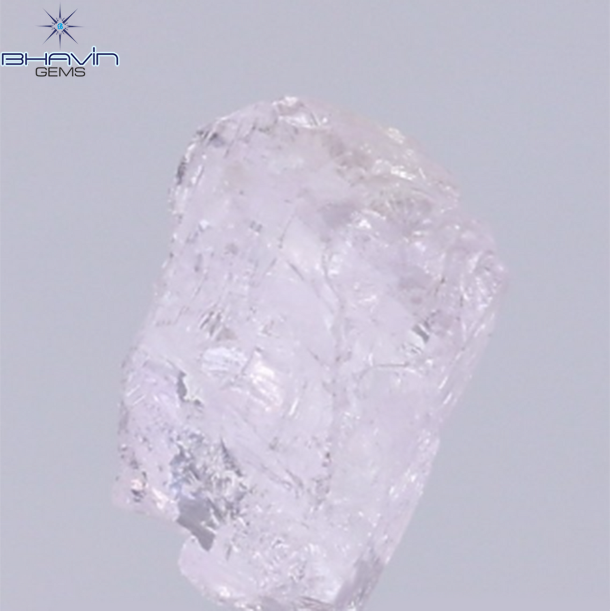 0.39 CT Natural Rough Diamond Pink Color Clarity SI (6.21 MM)