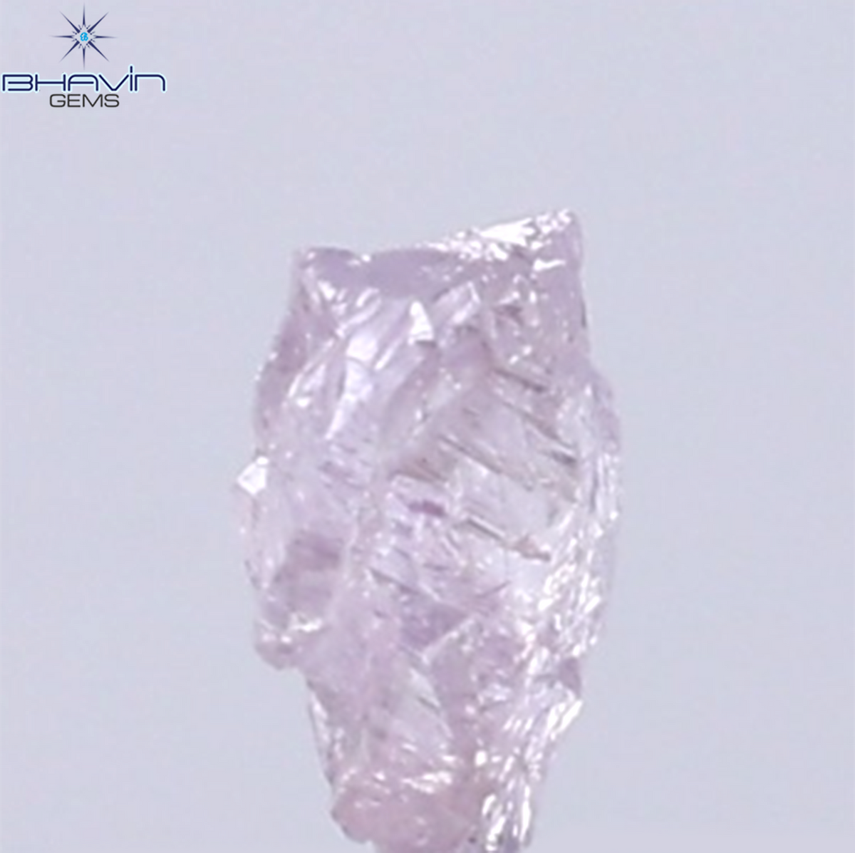 0.15 CT Natural Rough Diamond Pink Color Clarity SI (3.89 MM)