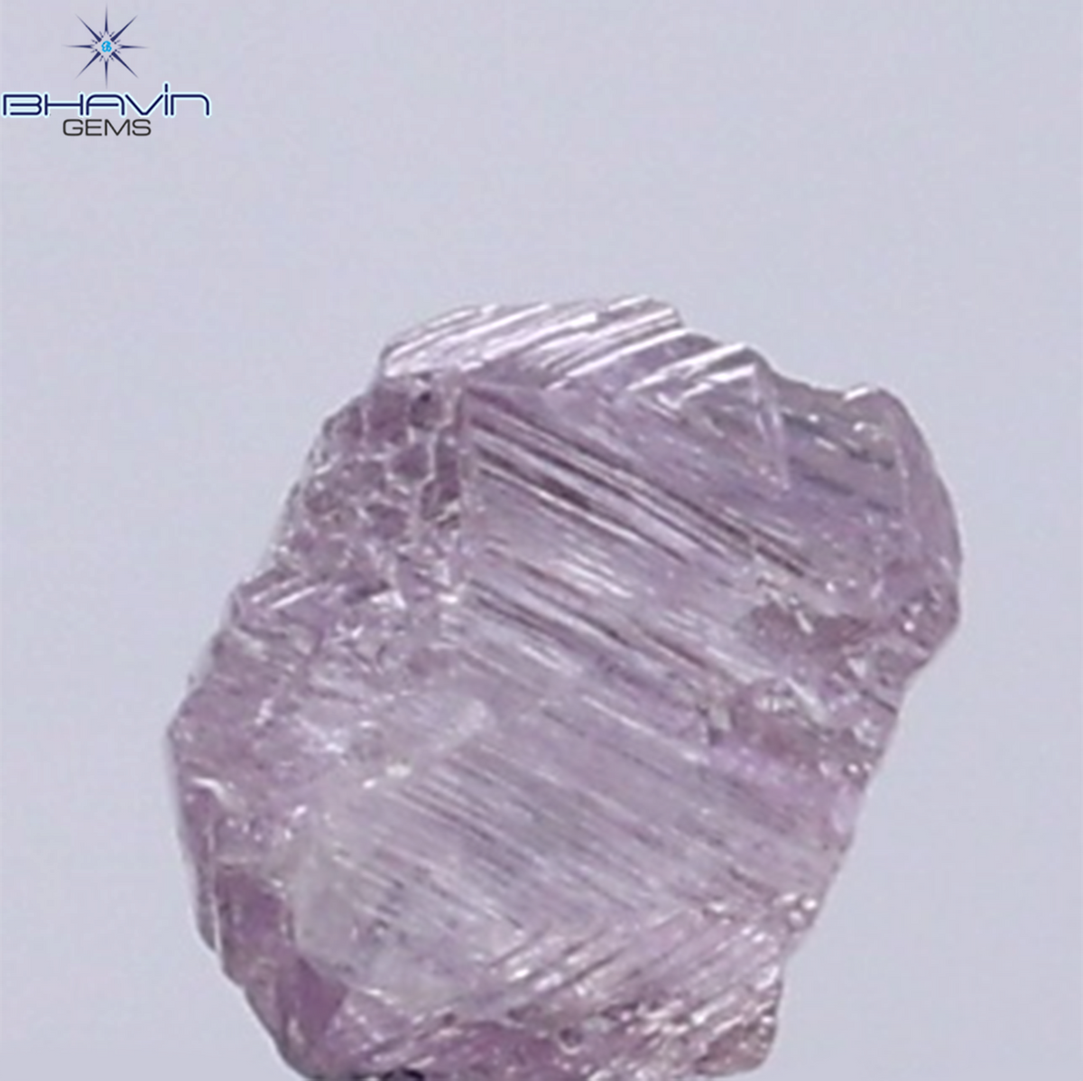 0.37 CT Natural Rough Diamond Pink Color Clarity SI (4.24 MM)