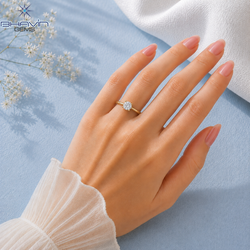 Classic Lab Grown Round Brilliant Diamond Solitaire Engagement Ring