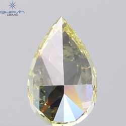GIA Certified 1.13 CT Natural Pear Diamond Fancy Yellow Color Clarity VS1 (8.42 MM)