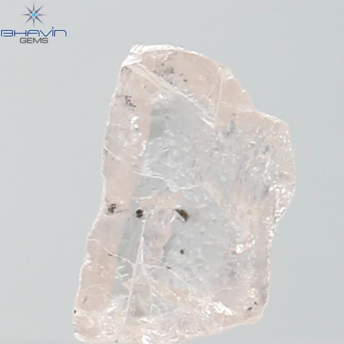 0.63 CT Natural Rough Diamond Pink Color Clarity SI (6.60 MM)