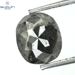 0.93 CT Oval Shape Natural Diamond Salt And Papper Color I3 Clarity (7.03 MM)