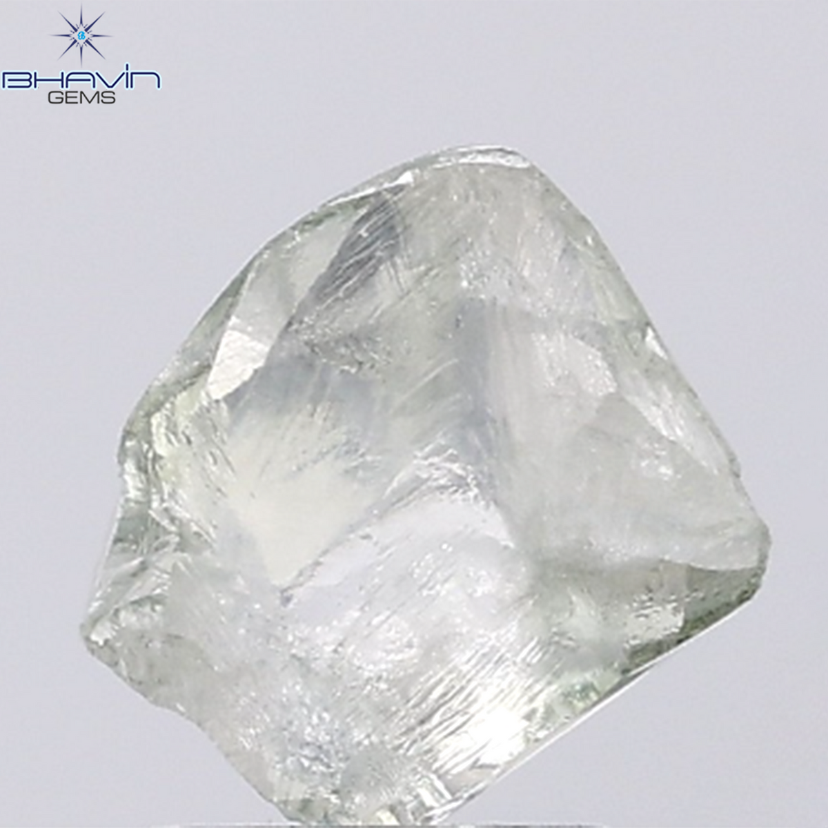 1.51 CT Natural Rough Diamond Green Color Clarity VS (8.42 MM)