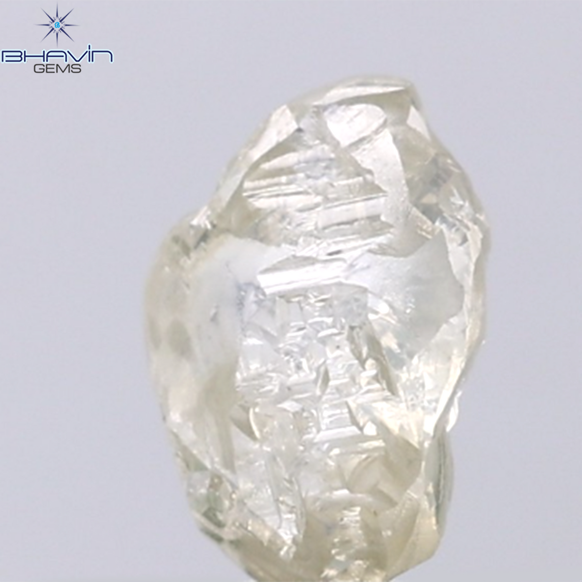 1.57 CT Natural Rough Diamond Yellow Color Clarity VS (5.75 MM)