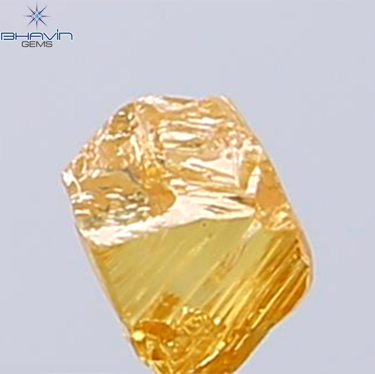 0.45 CT Natural Rough Diamond Orange Color Clarity VS (4.46 MM)