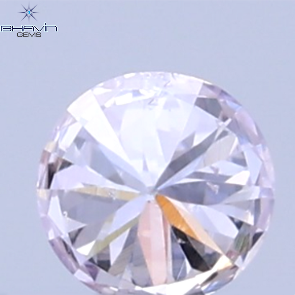 0.07 CT Natural Round Diamond Pink Color Clarity VS2 (2.36 MM)