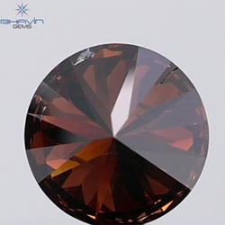 1.00 CT Natural Round Diamond Dark Brown Color Clarity SI1 (6.35 MM)