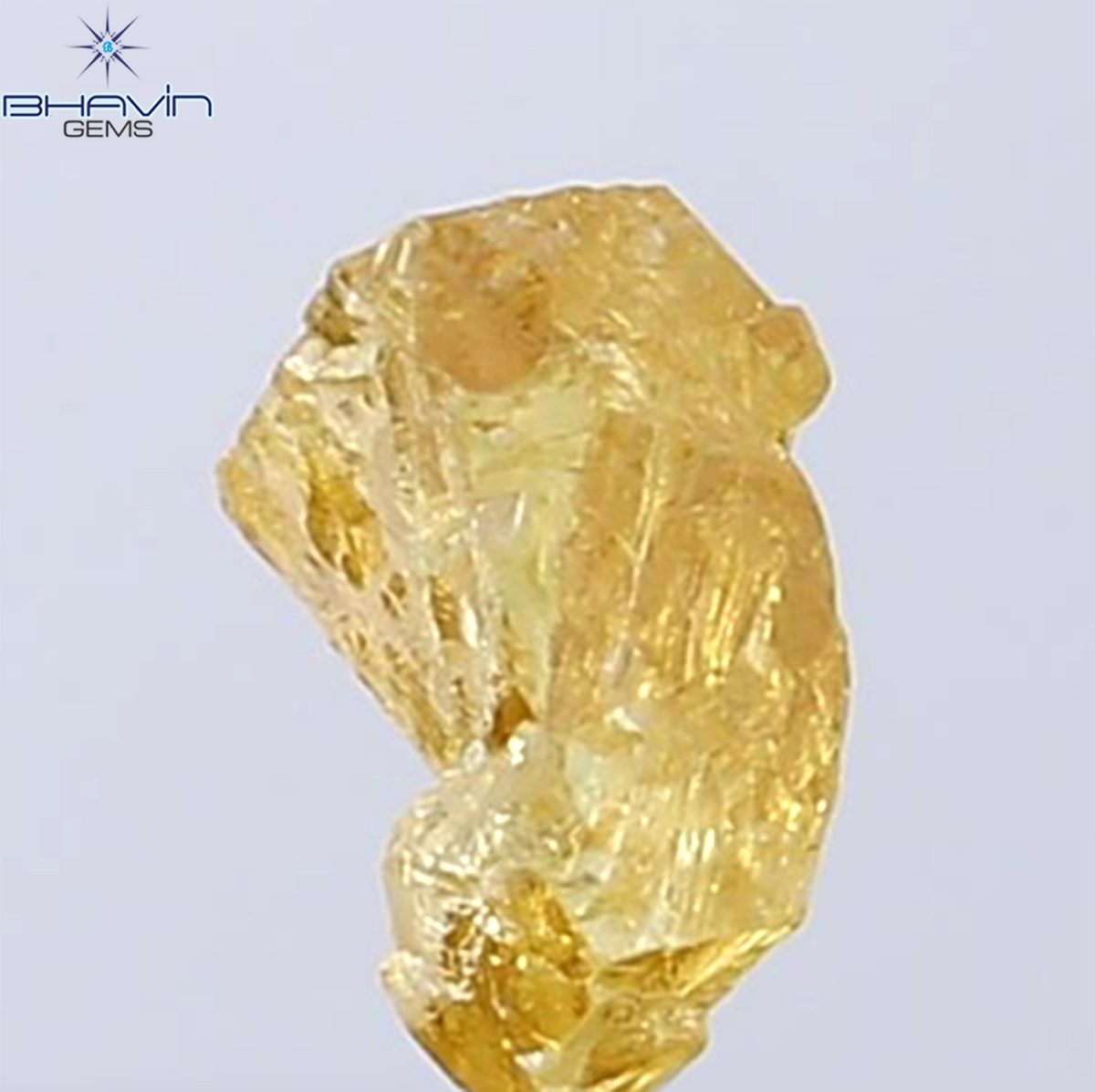 0.66 CT Natural Rough Diamond Orange Color Clarity VS (6.71 MM)