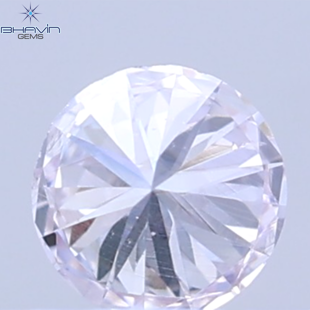 0.06 CT Natural Round Diamond Pink Color Clarity SI (2.4 MM)