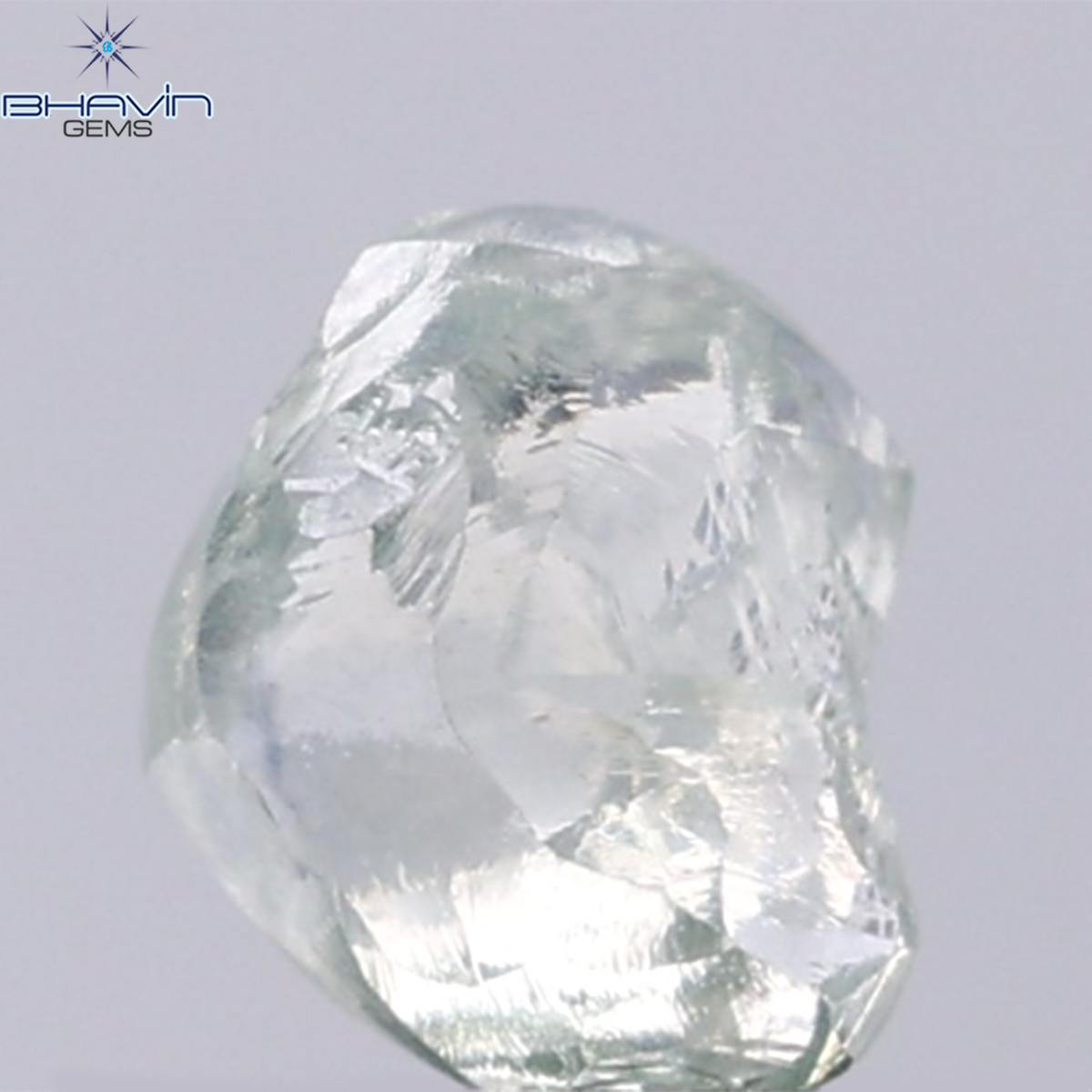 1.41 CT Natural Rough Diamond Green Color Clarity VS (6.96 MM)