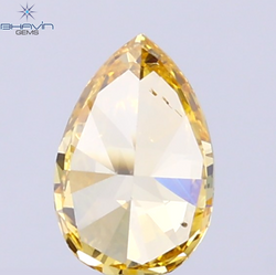 0.30 CT Natural Pear Diamond Orange Color Clarity VS2 (5.38 MM)