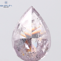 GIA Certified 2.35 CT Pear Diamond Natural Brownish Purplish Pink Color (10.14 MM)