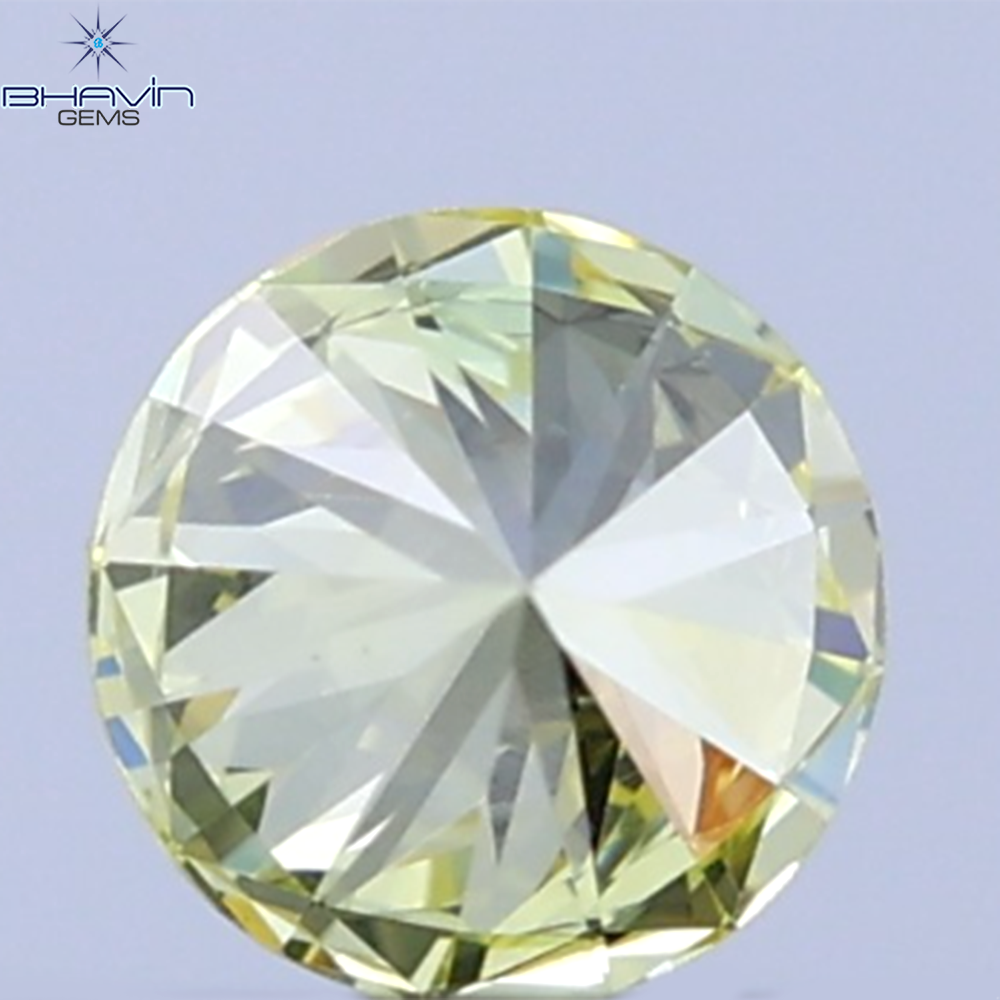 0.19 CT Natural Round Diamond Intense Yellow Color Clarity VS1 (3.83 MM)