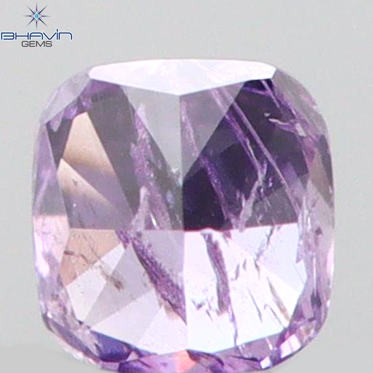0.04 CT Natural Cushion Diamond Vivid Pink Color Clarity I2 (1.95 MM)