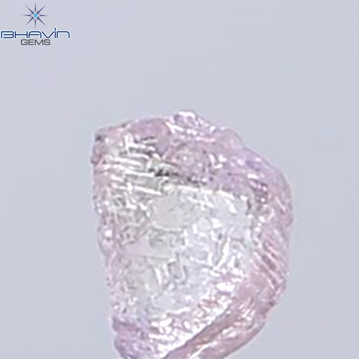 0.19 CT Natural Rough Diamond Pink Color Clarity VS (4.06 MM)