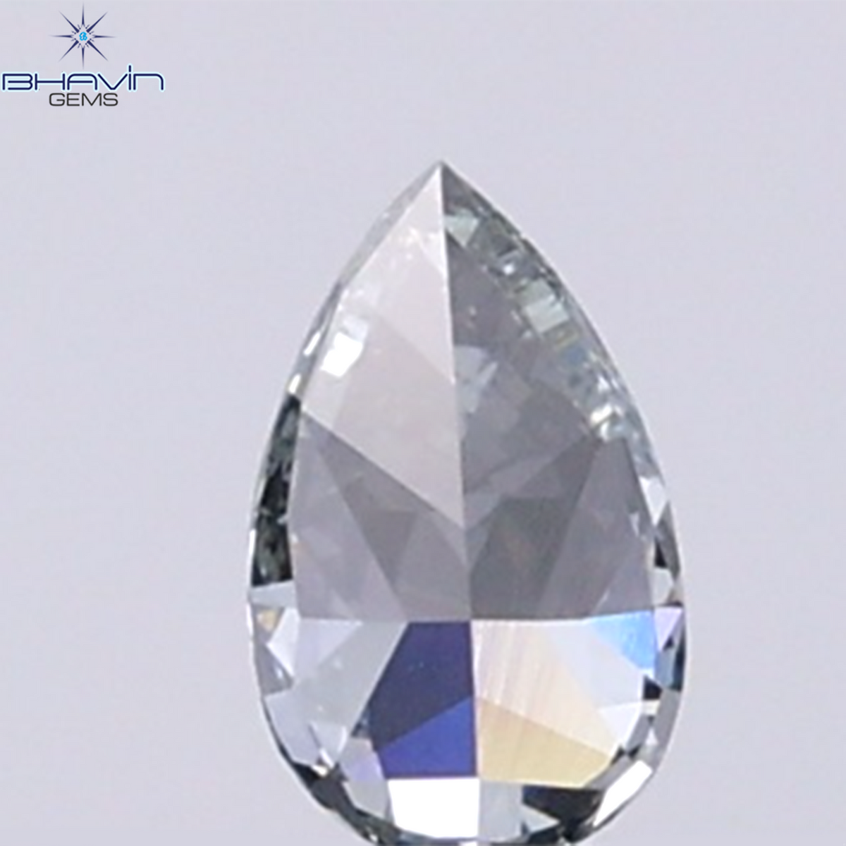 0.25 CT Natural Pear Diamond Blue Color Clarity VS1 (5.30 MM)