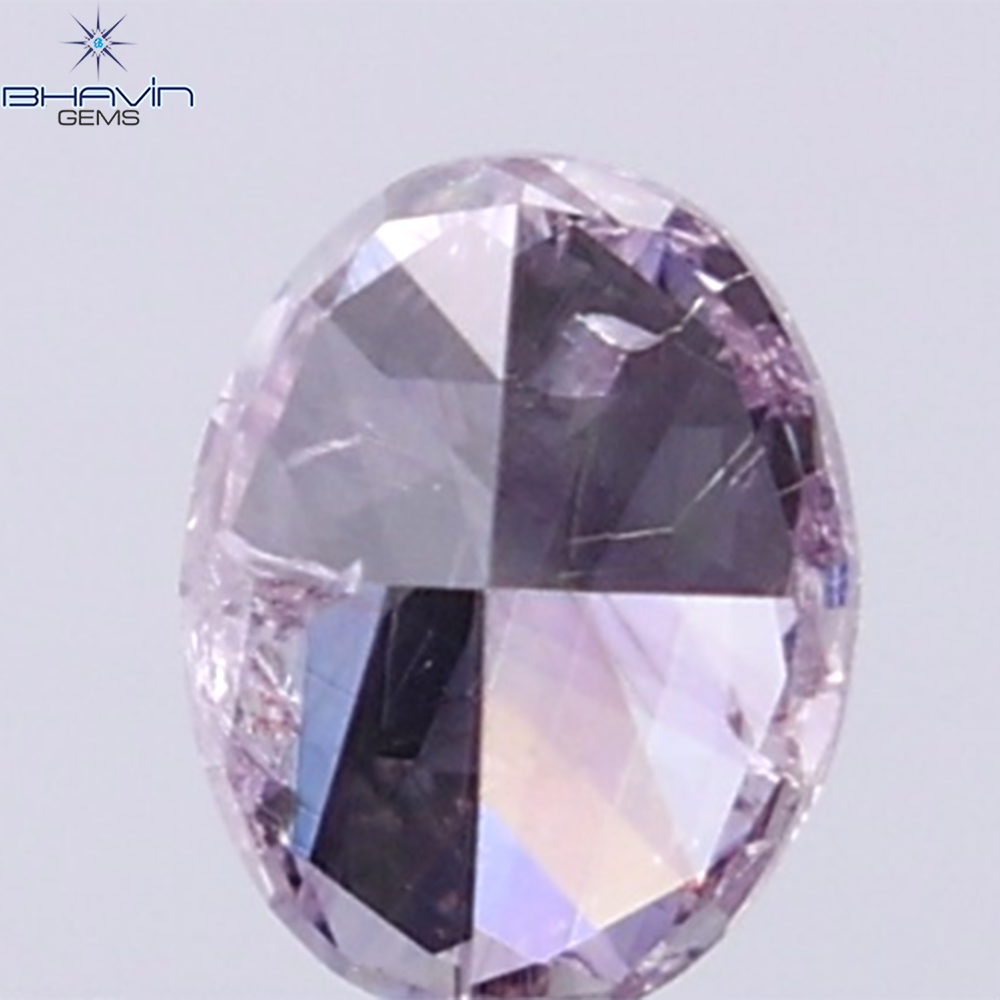 GIA Certified 0.27 CT Oval Natural Purplish Pink Diamond I3 Clarity (4.34 MM)