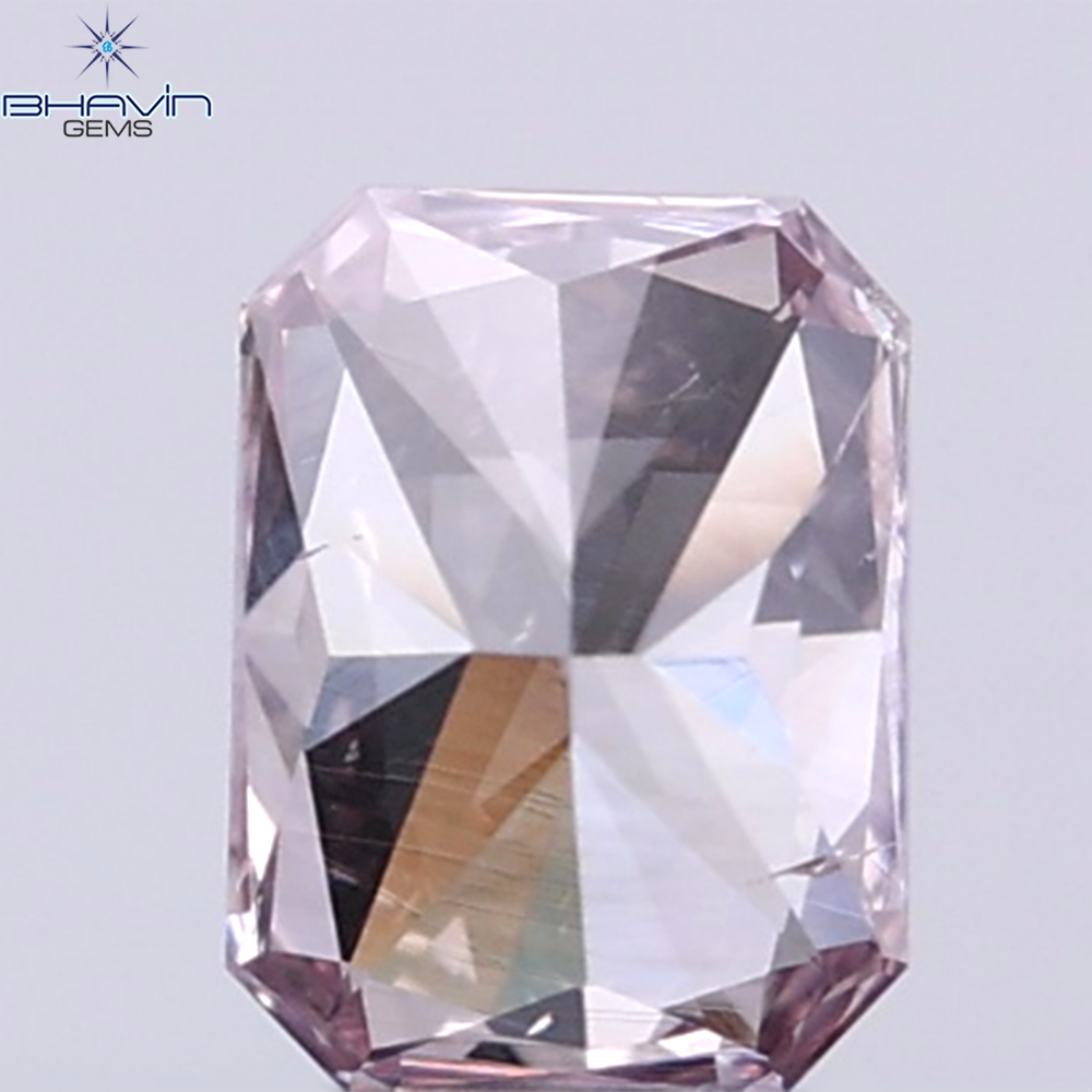 GIA Certified 0.27 CT Radiant Diamond Pink Brown Color Natural Loose Diamond SI2 Clarity (4.41 MM)